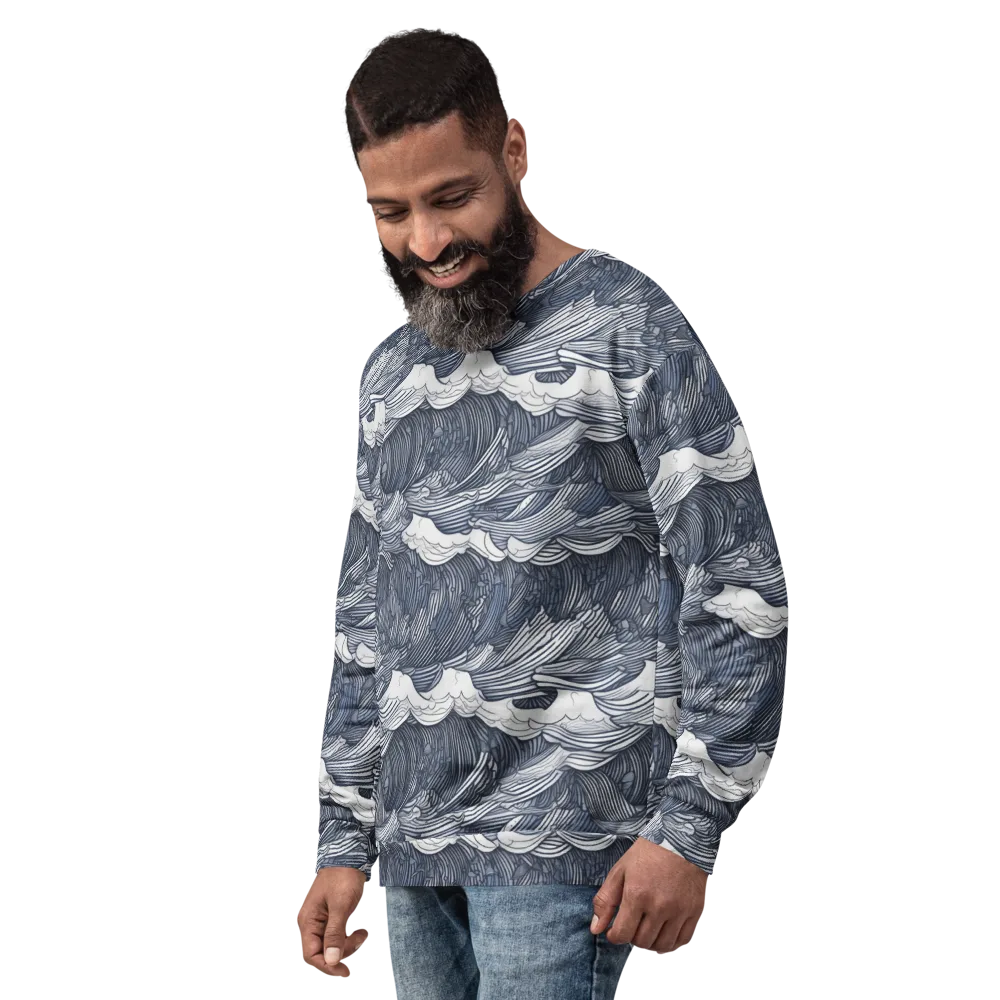 Indigo Swell on Sweatshirt — Left Front