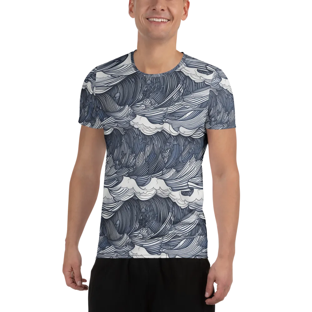 Indigo Swell on Men's Athletic T-Shirt — Front