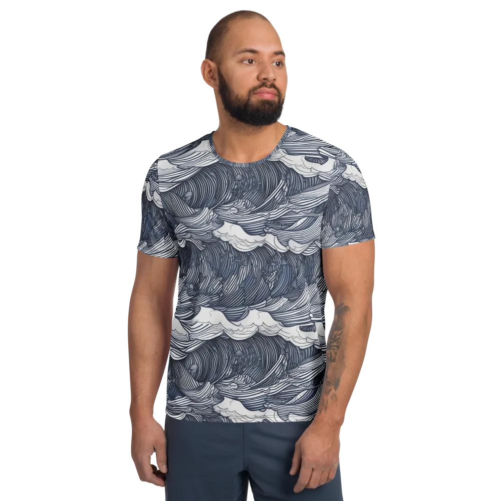 Indigo Swell on Men's Athletic T-Shirt — Front
