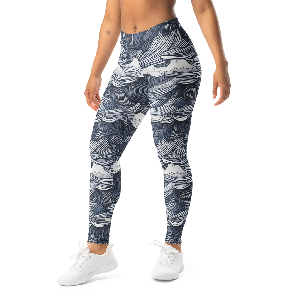Indigo Swell on Leggings — Left Front
