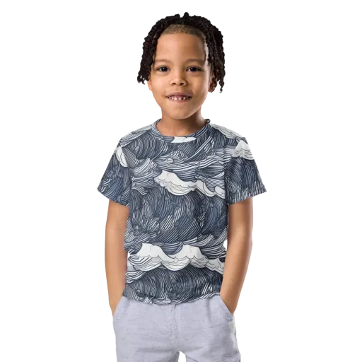 Indigo Swell on a Kids Crew Neck T-Shirt