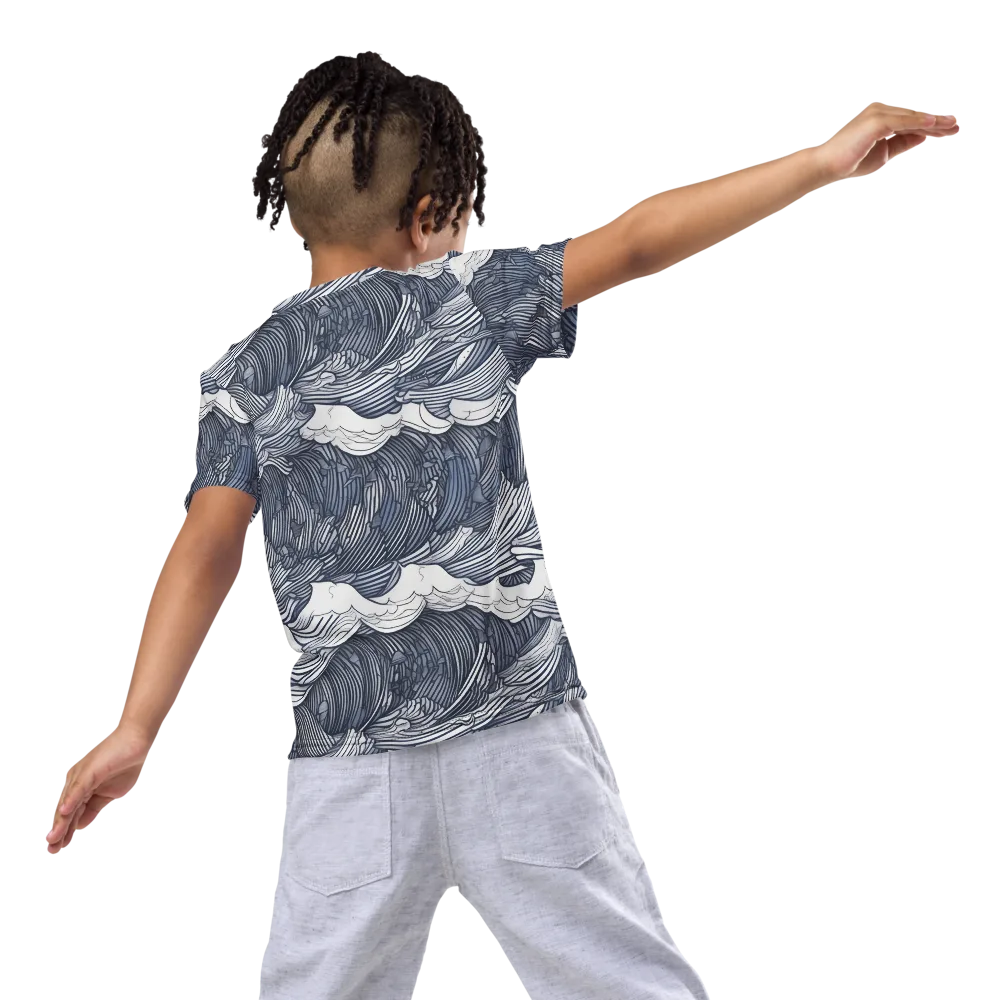 Indigo Swell on Kids Crew Neck T-Shirt — Back