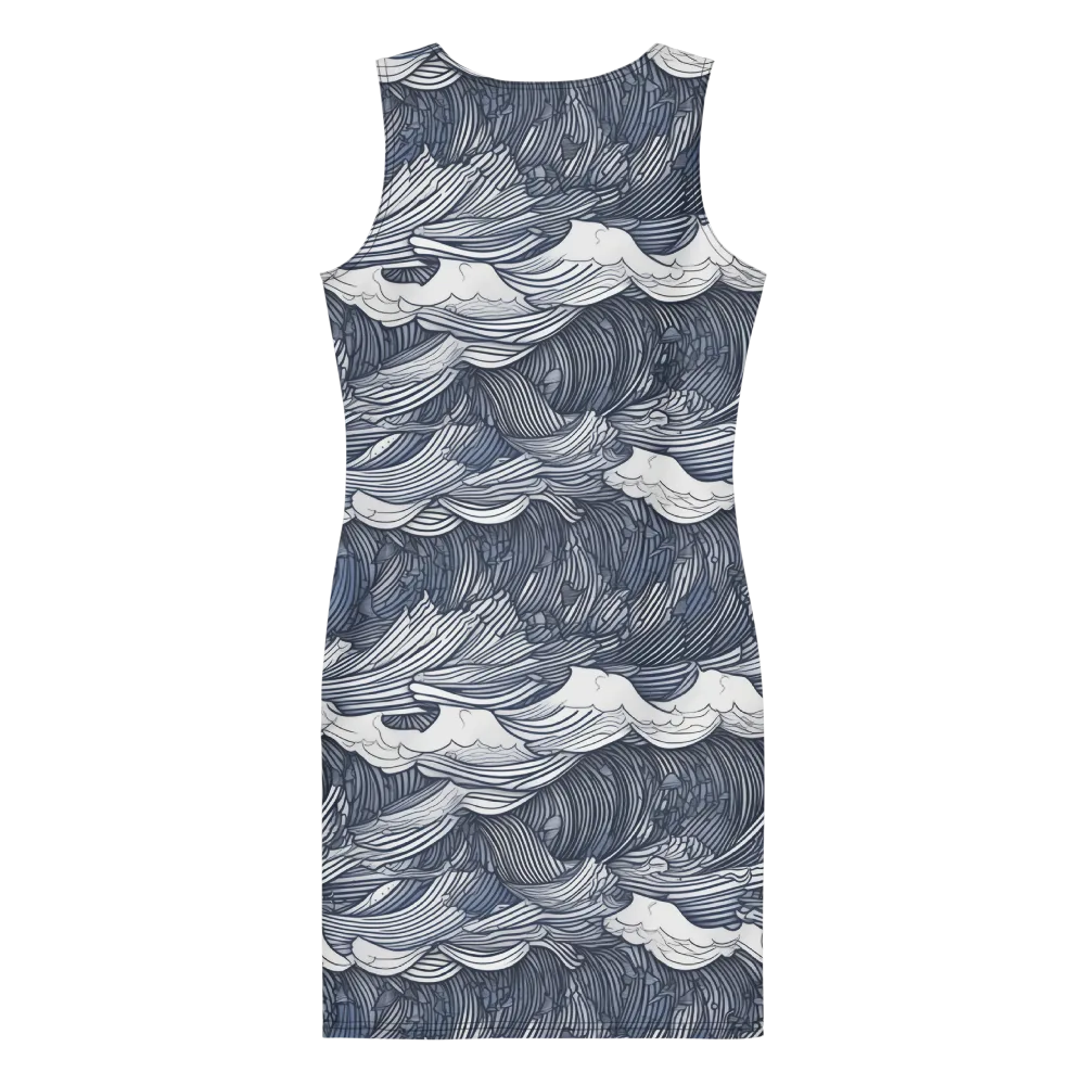 Indigo Swell on Bodycon Dress — Back