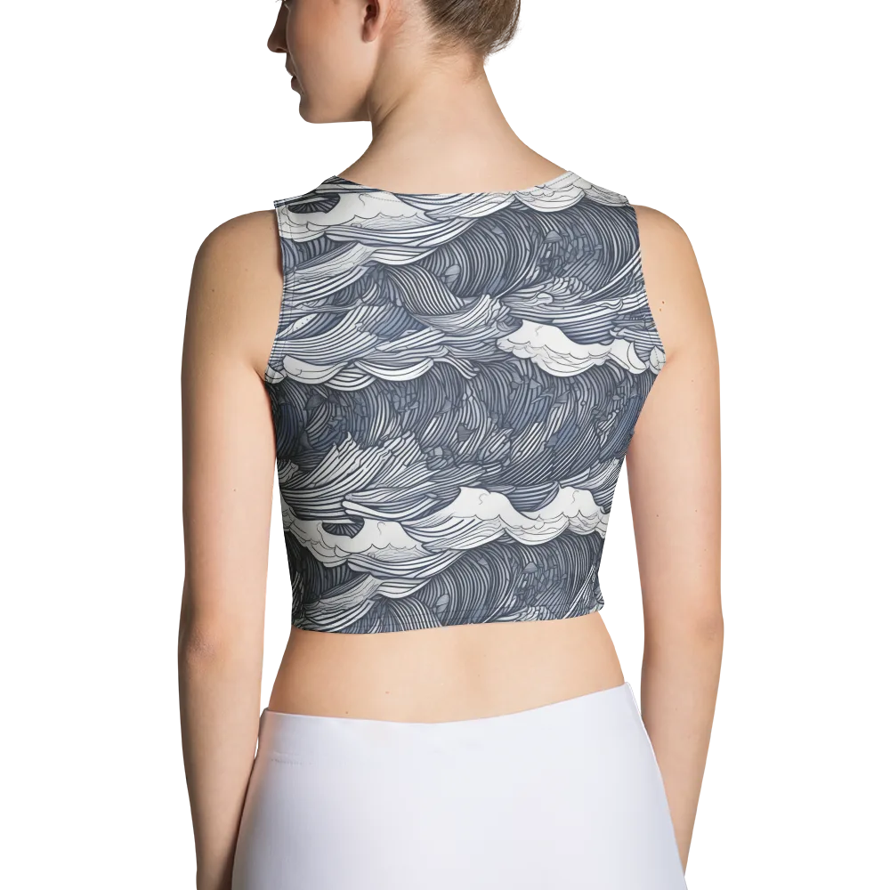 Indigo Swell on Crop Top — Back