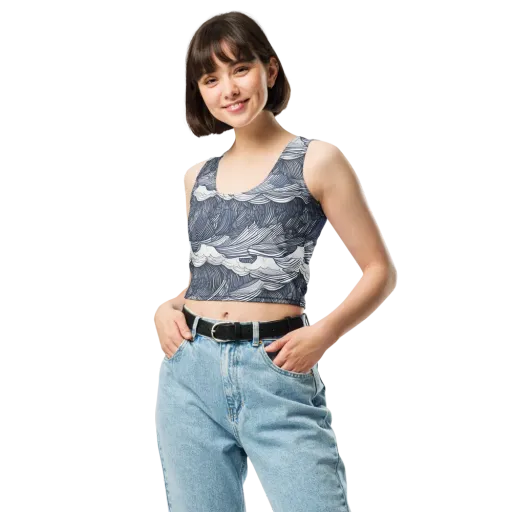 Indigo Swell on a Crop Top