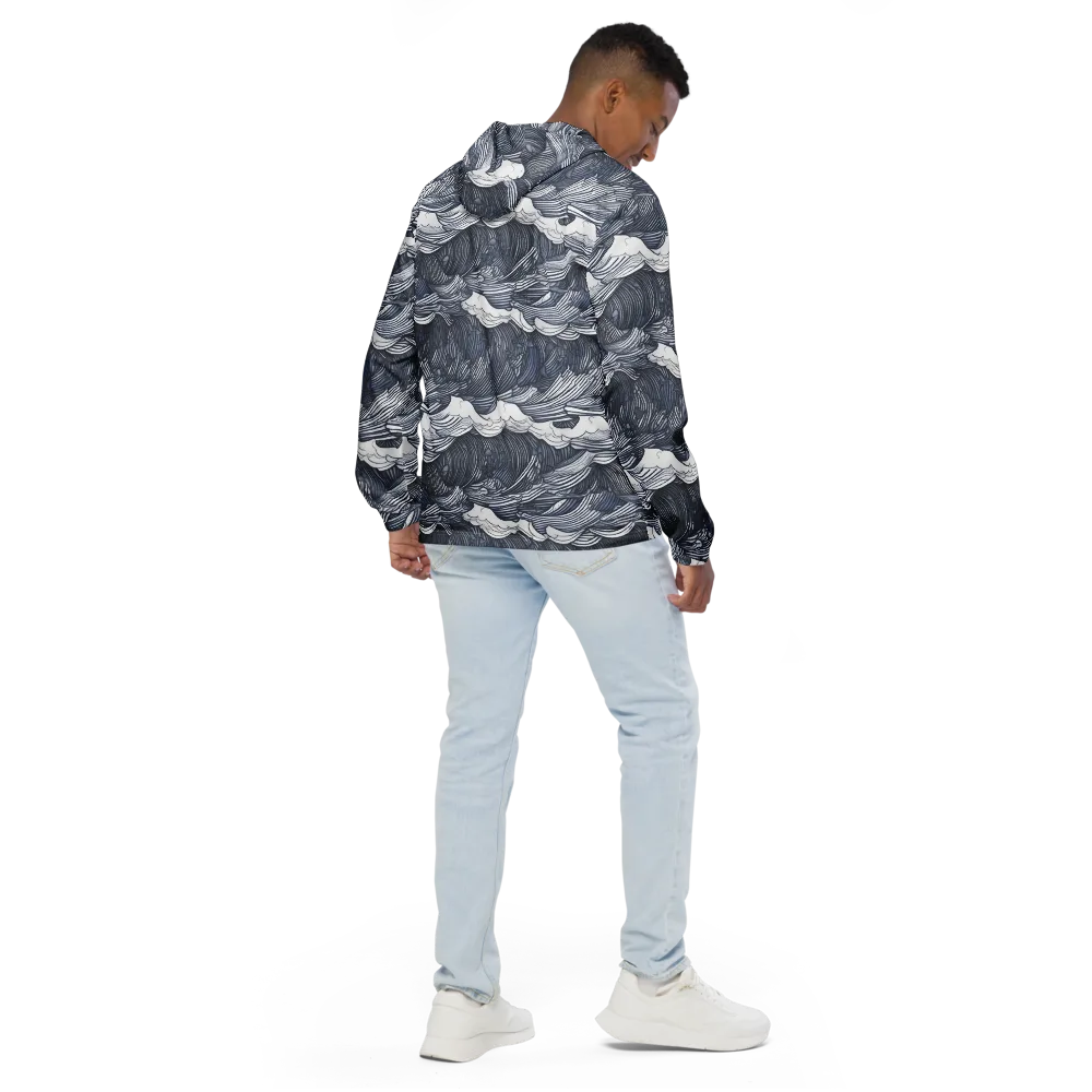 Indigo Swell on Men's Windbreaker — Back