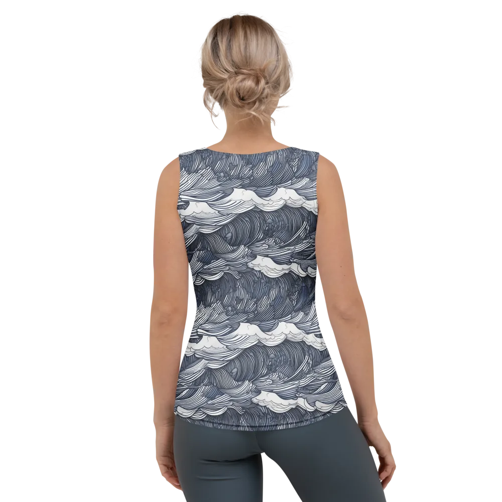 Indigo Swell on Women's Tank Top — Back