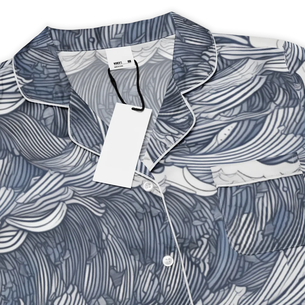 Indigo Swell on Women's Short Sleeve Pajama Top — Product details