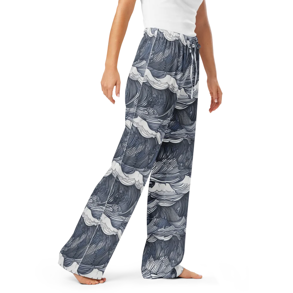 Indigo Swell on Women's Pajama Pants — Right Front