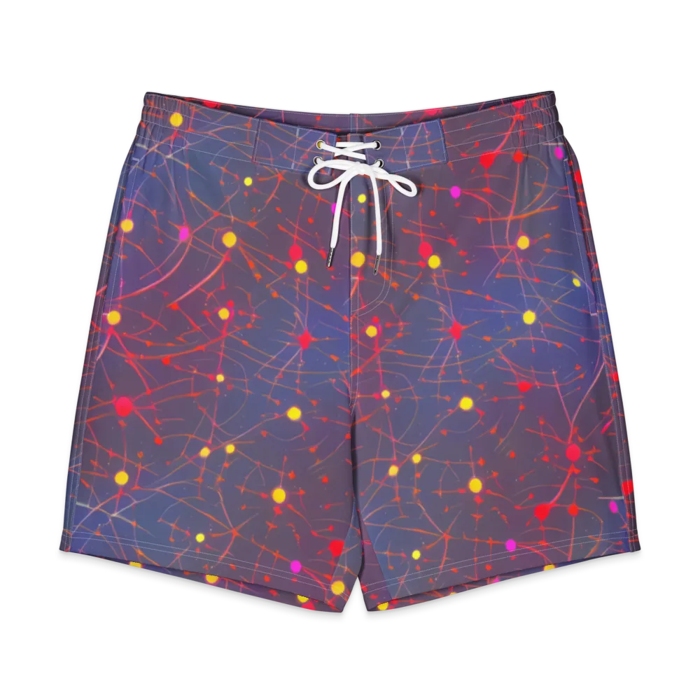Neon Synapse on Men's Board Shorts — Front
