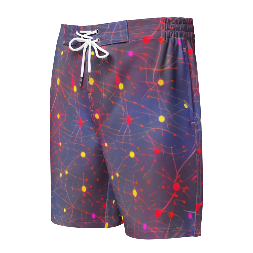 Neon Synapse on Men's Board Shorts — Front