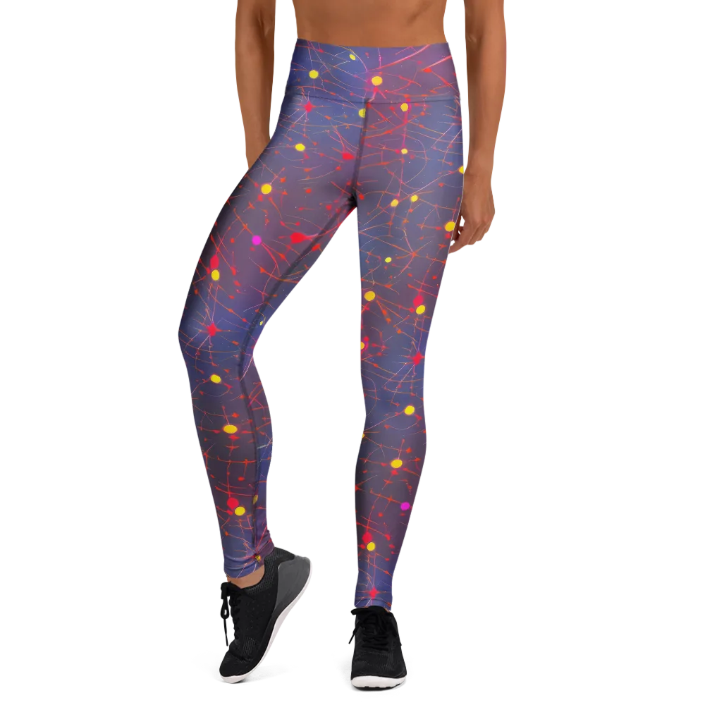 Neon Synapse on Yoga Leggings — Front