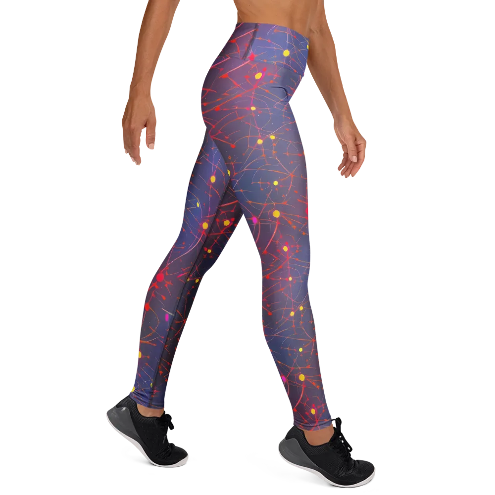 Neon Synapse on Yoga Leggings — Right