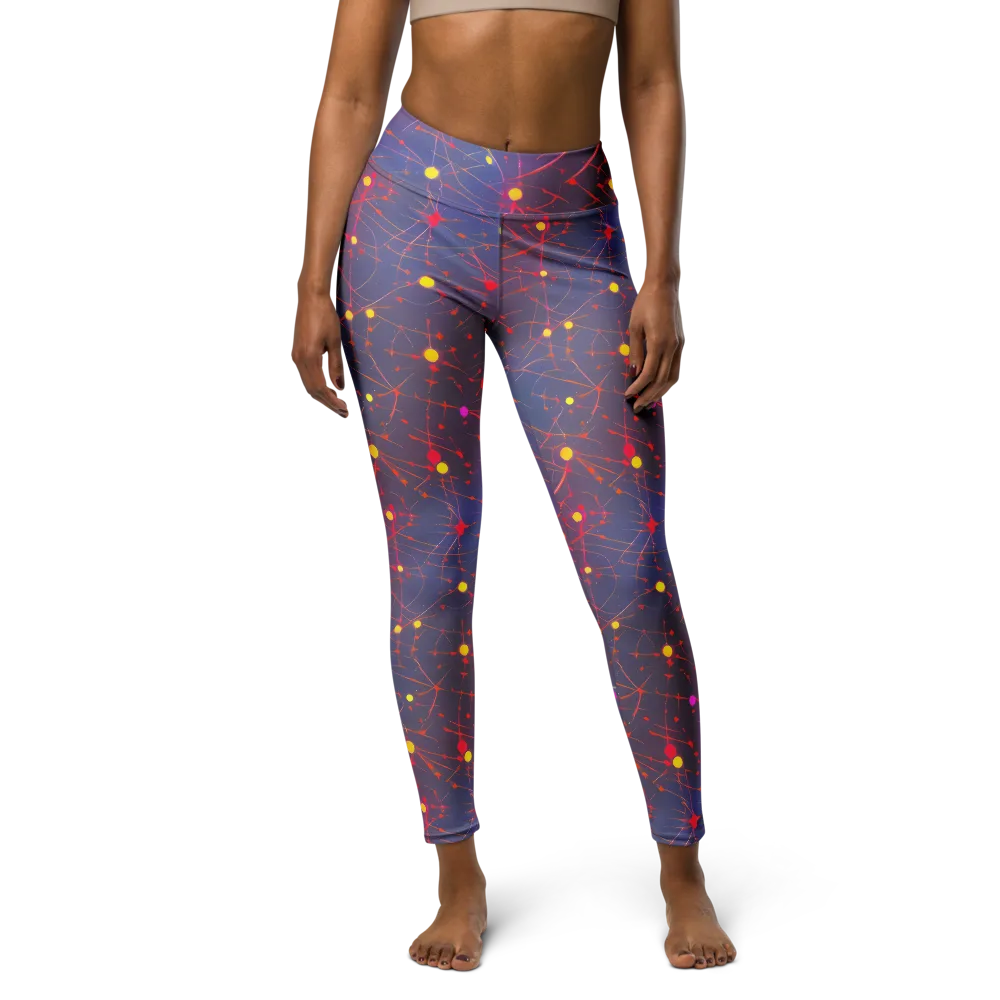 Neon Synapse on Yoga Leggings — Front