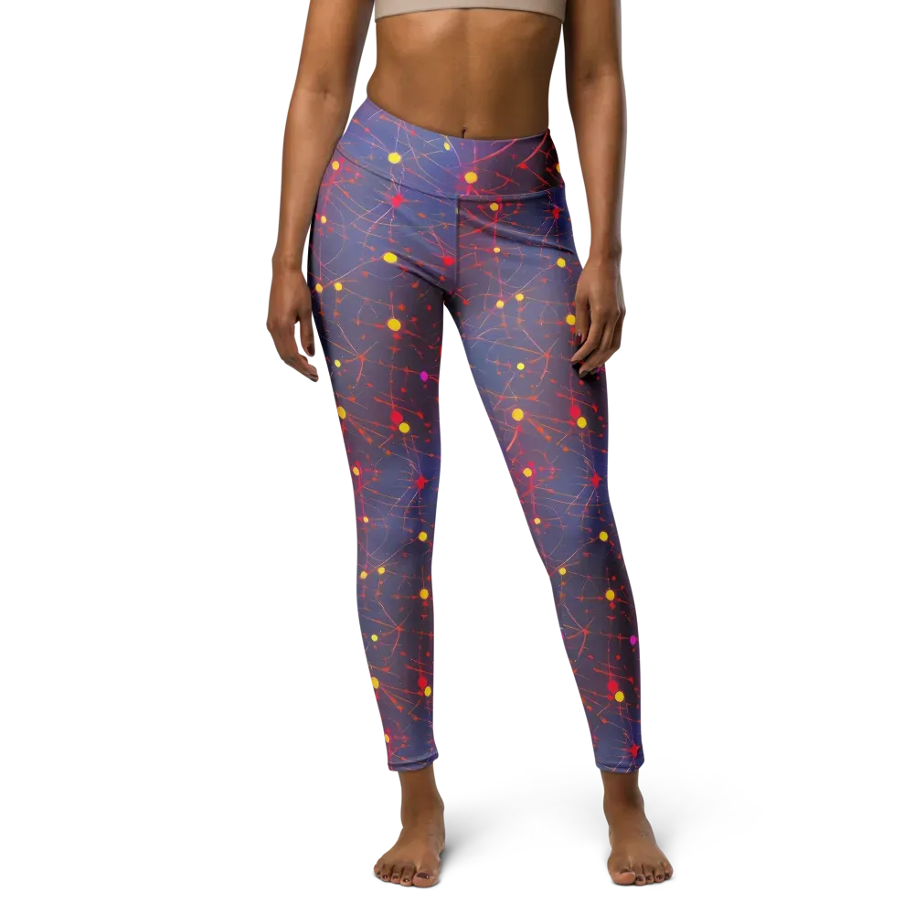 Neon Synapse on Yoga Leggings — Front