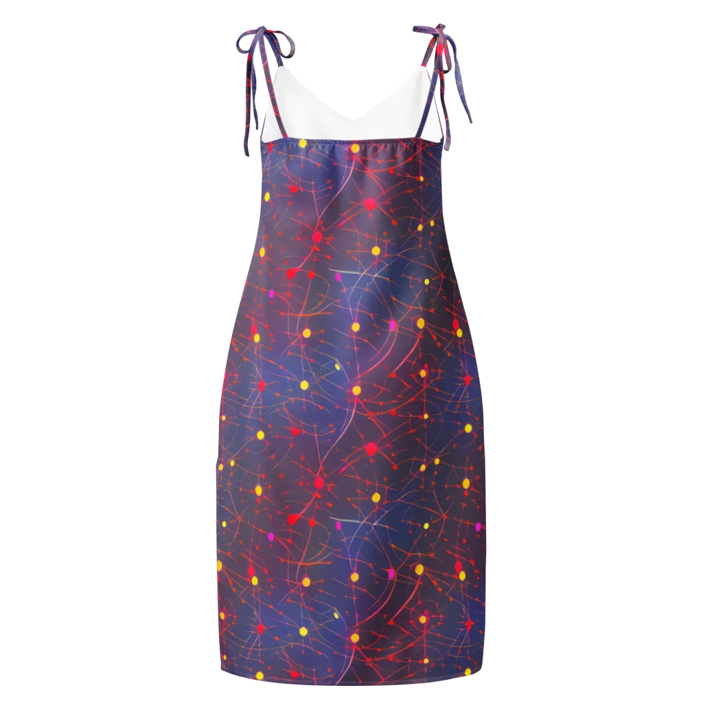 Neon Synapse on Slip Dress — Back