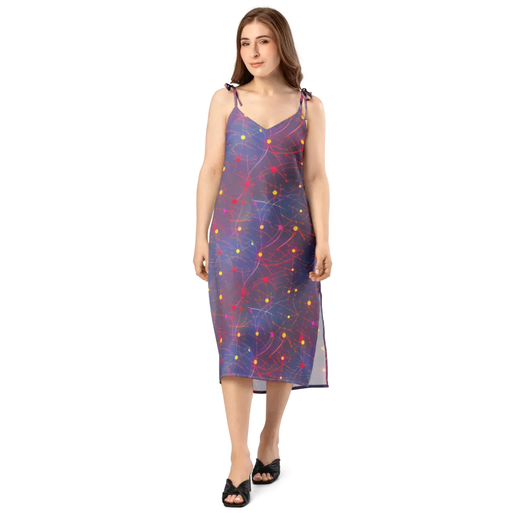 Neon Synapse on Slip Dress — Front