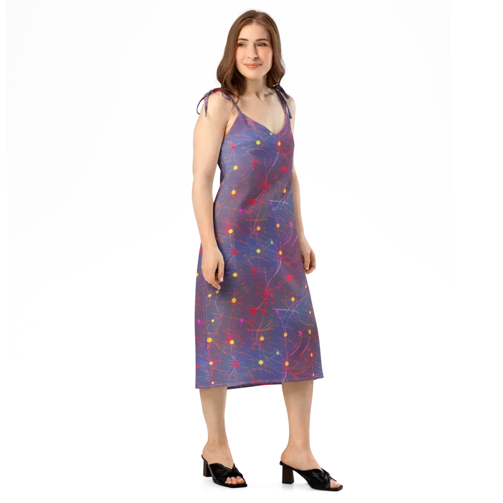 Neon Synapse on Slip Dress — Right Front