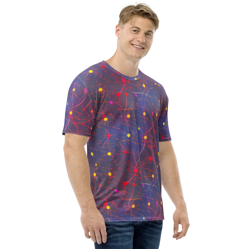 Neon Synapse on Men's Crew Neck T-Shirt — Right