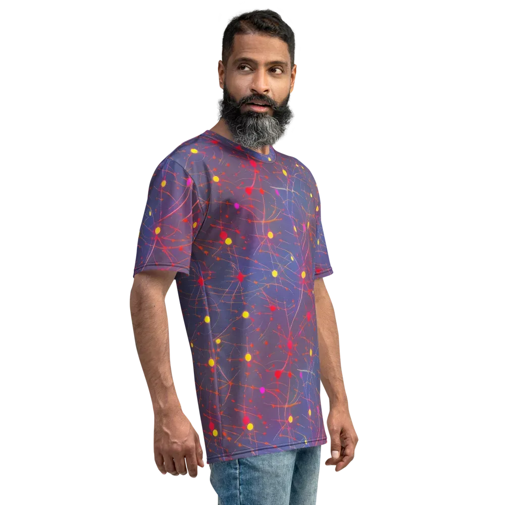 Neon Synapse on Men's Crew Neck T-Shirt — Right