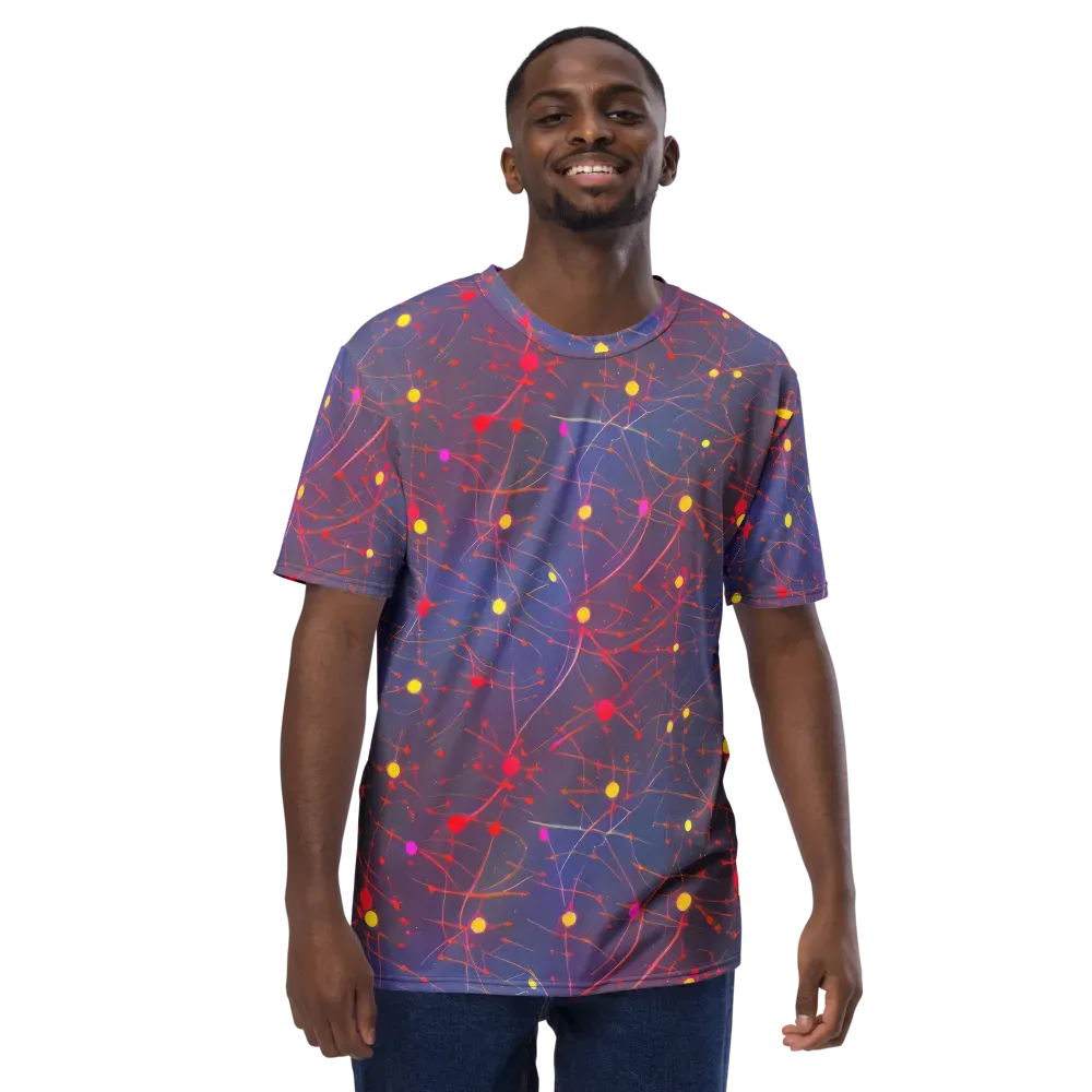 Neon Synapse on Men's Crew Neck T-Shirt — Front