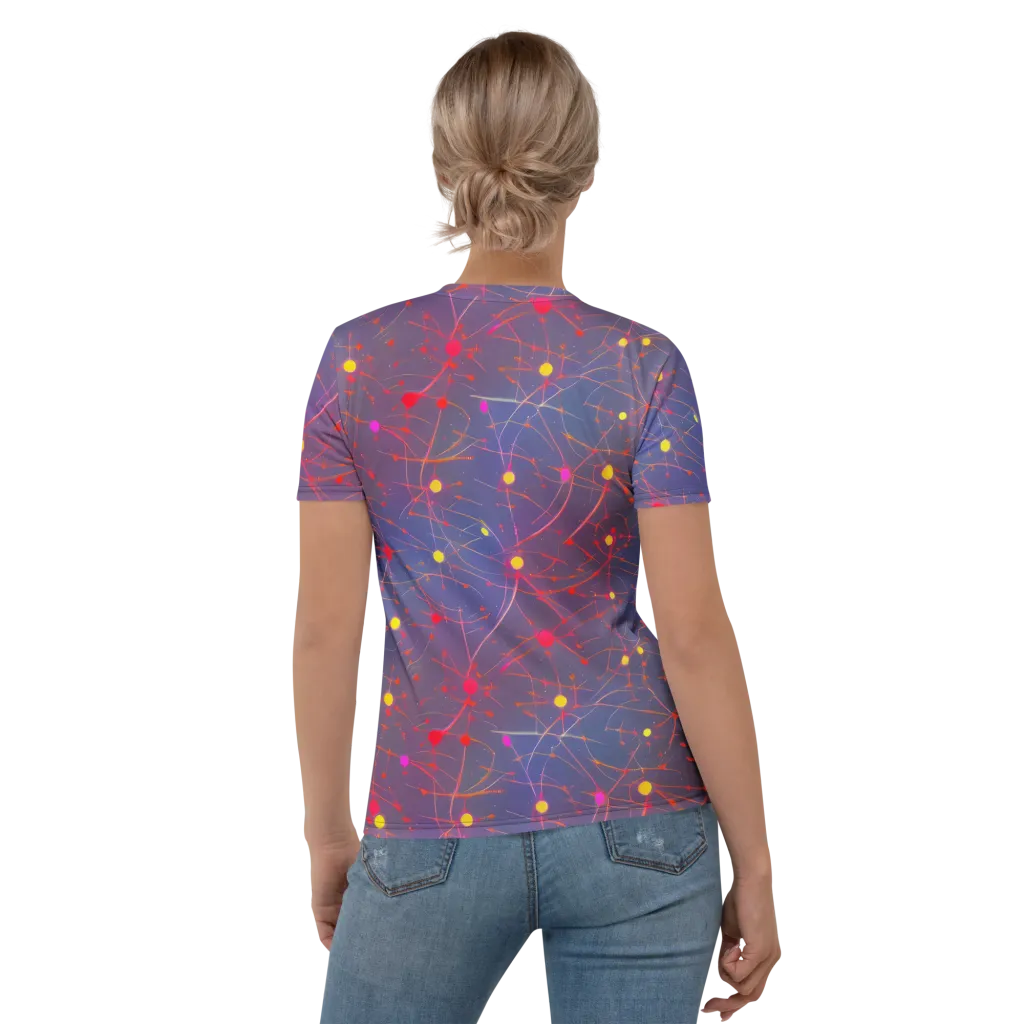 Neon Synapse on Women's Crew Neck T-Shirt — Back