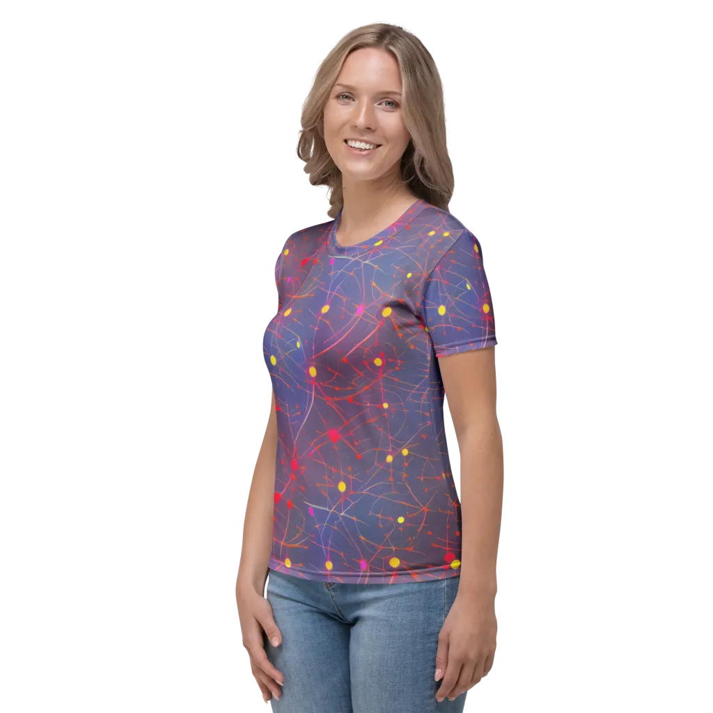 Neon Synapse on Women's Crew Neck T-Shirt — Left
