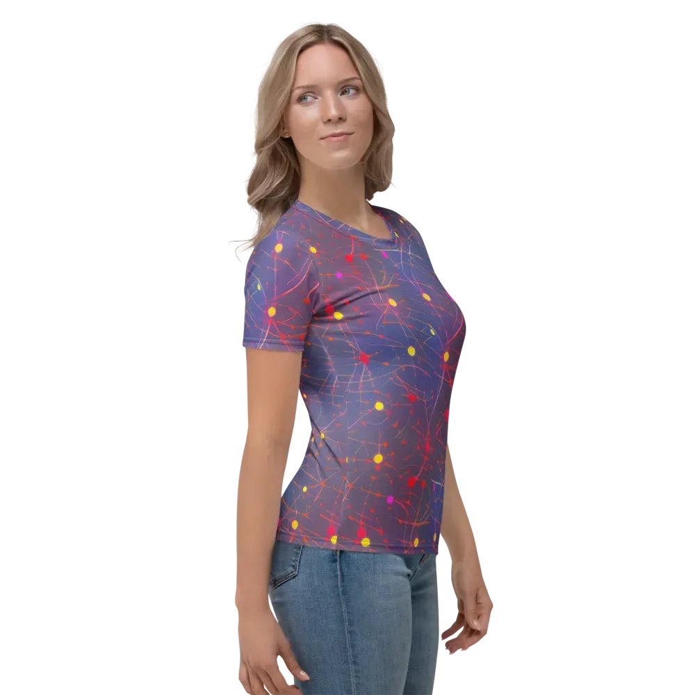 Neon Synapse on Women's Crew Neck T-Shirt — Right
