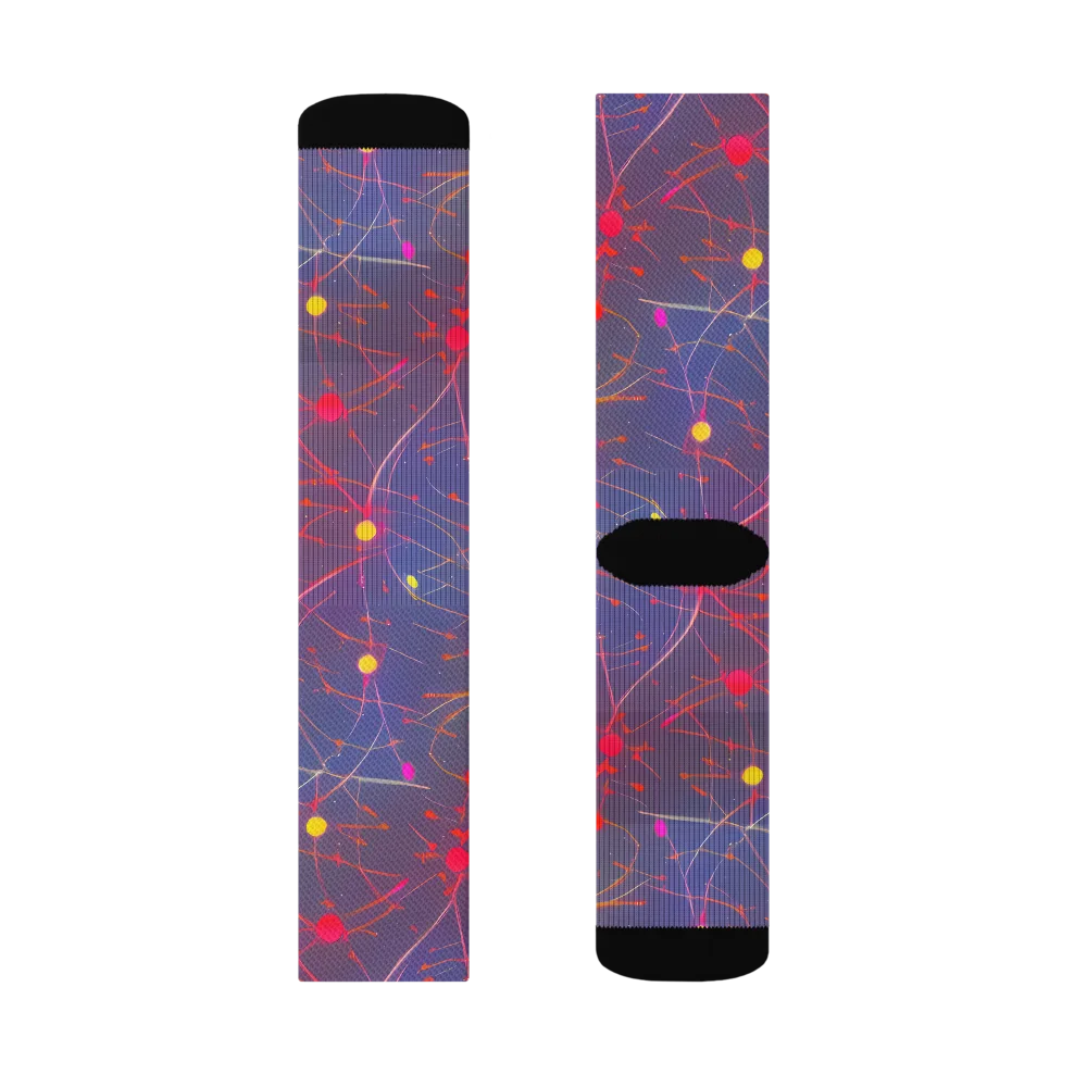 Neon Synapse on Socks — Left Sock