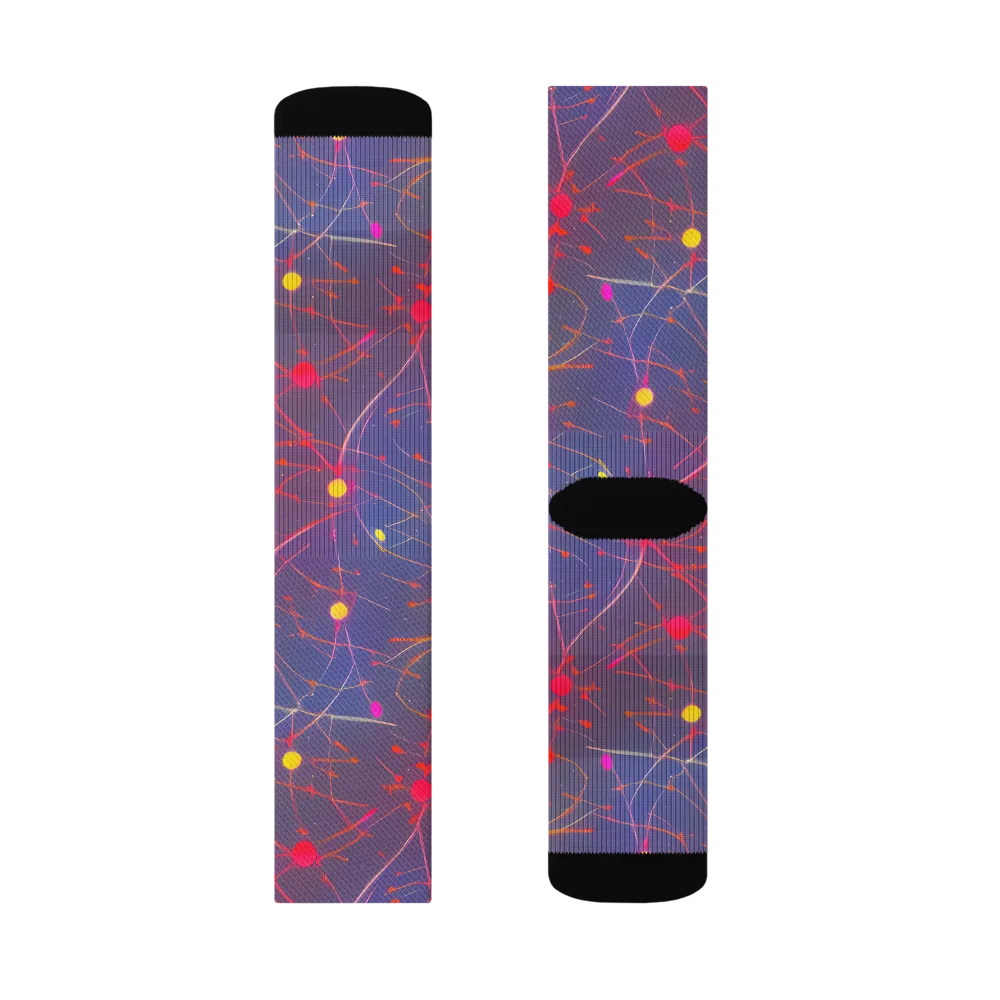Neon Synapse on Socks — Right Sock