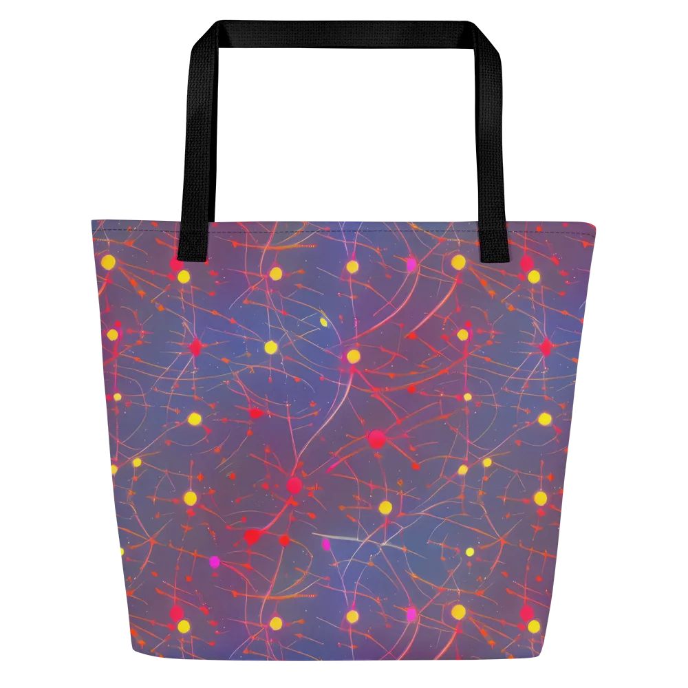 Neon Synapse on Large Tote Bag W/ Pocket — Front