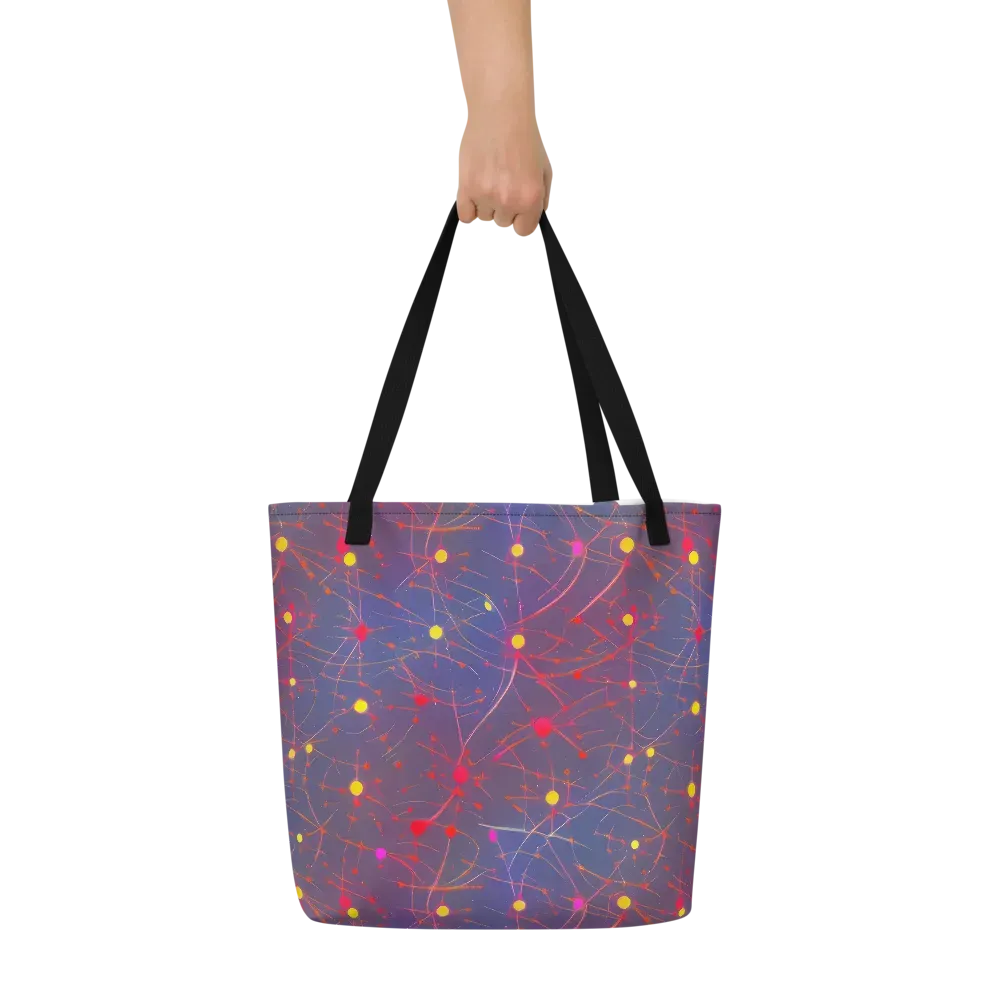Neon Synapse on Large Tote Bag W/ Pocket — Front