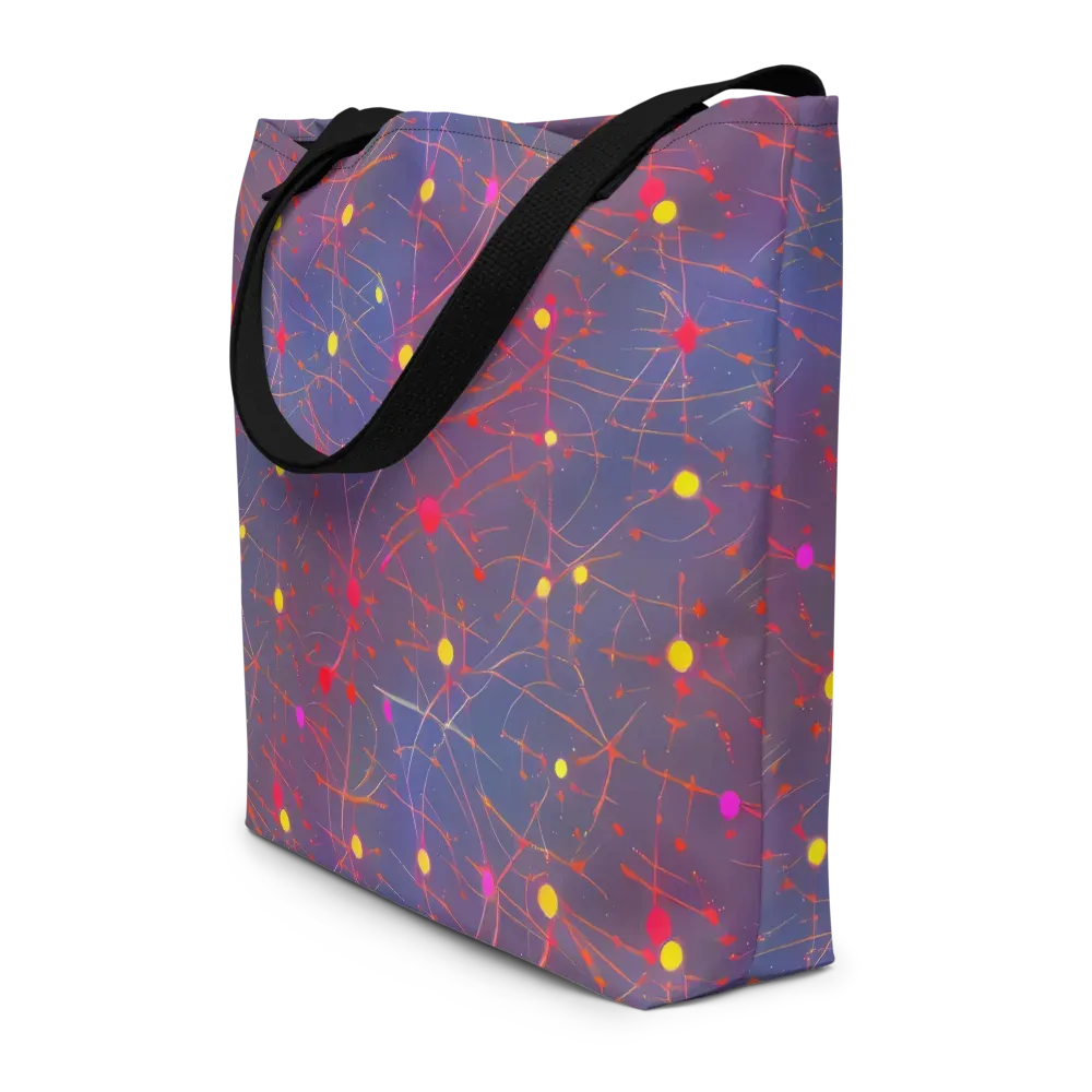 Neon Synapse on Large Tote Bag W/ Pocket — Front