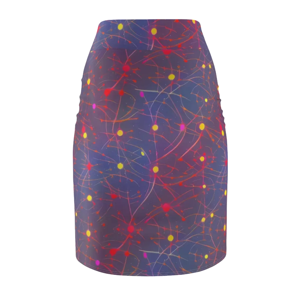 Neon Synapse on Pencil Skirt — Back