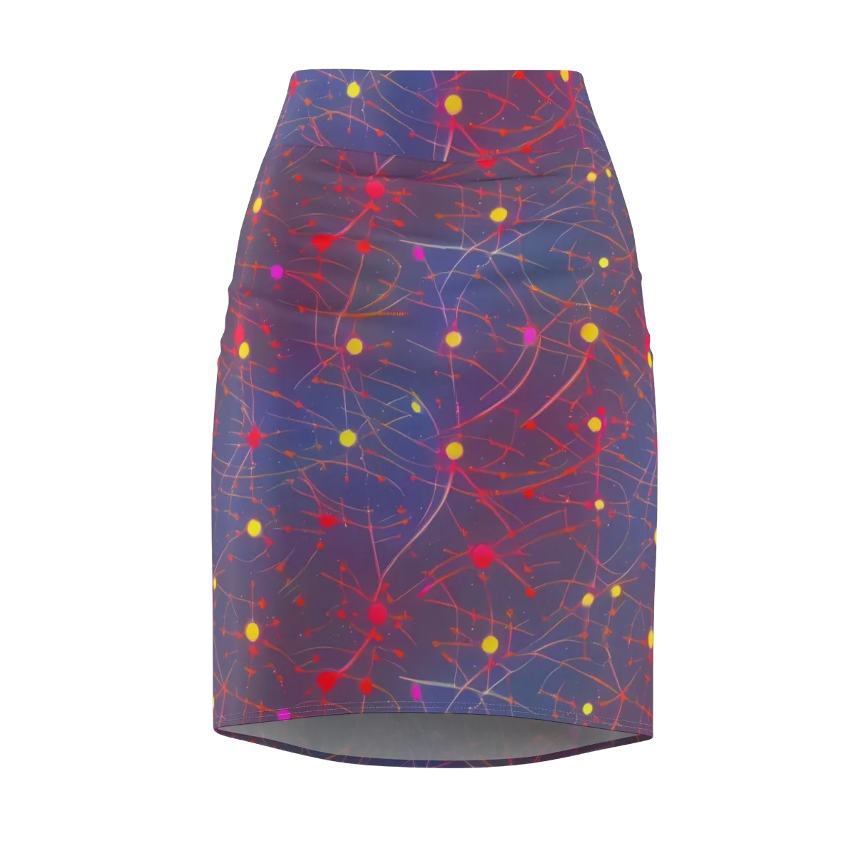 Neon Synapse on Pencil Skirt — Front