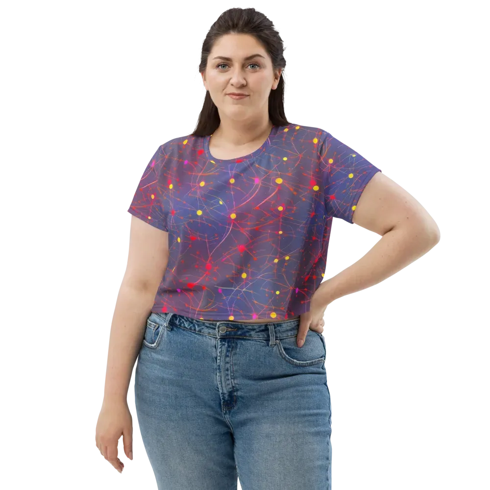 Neon Synapse on Crop Tee — Front