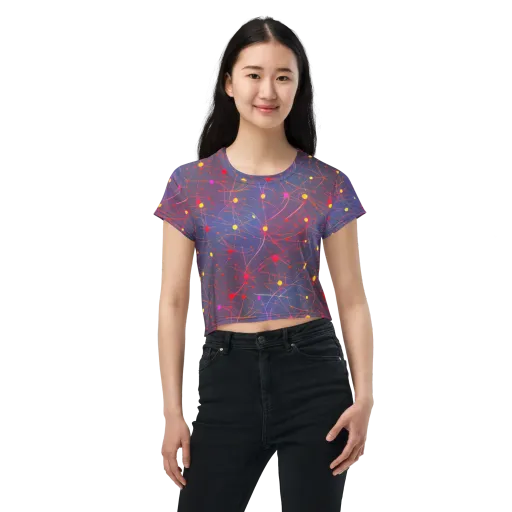 Neon Synapse on a Crop Tee