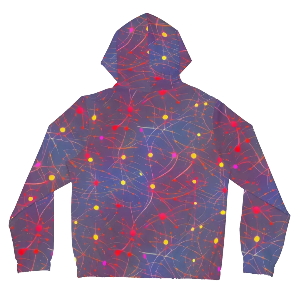 Neon Synapse on Women's Full-Zip Hoodie — Back