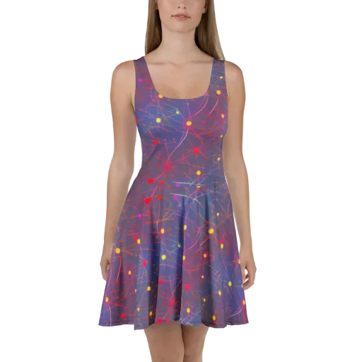 Neon Synapse on a Skater Dress