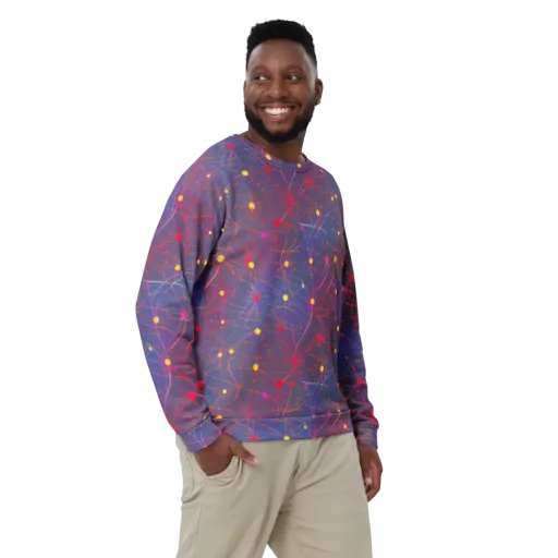 Neon Synapse on a Sweatshirt