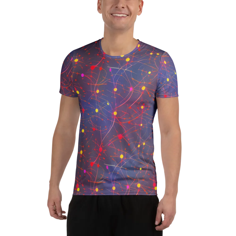 Neon Synapse on Men's Athletic T-Shirt — Front