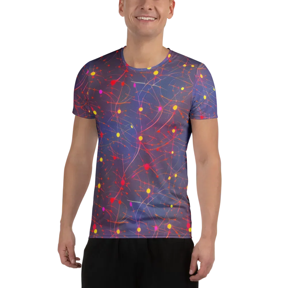 Neon Synapse on Men's Athletic T-Shirt — Front
