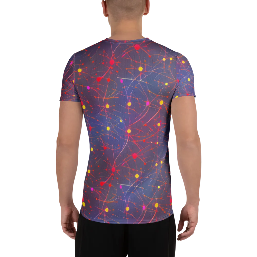 Neon Synapse on Men's Athletic T-Shirt — Back