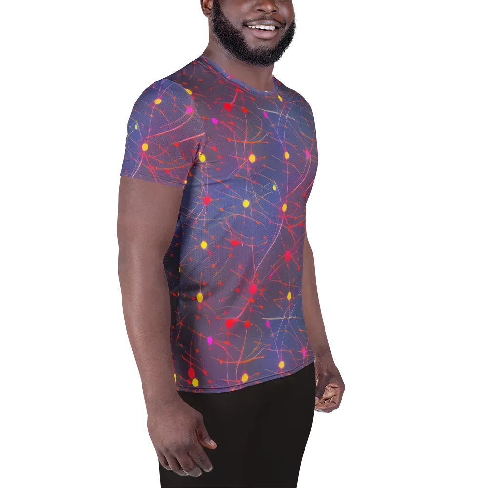 Neon Synapse on Men's Athletic T-Shirt — Right