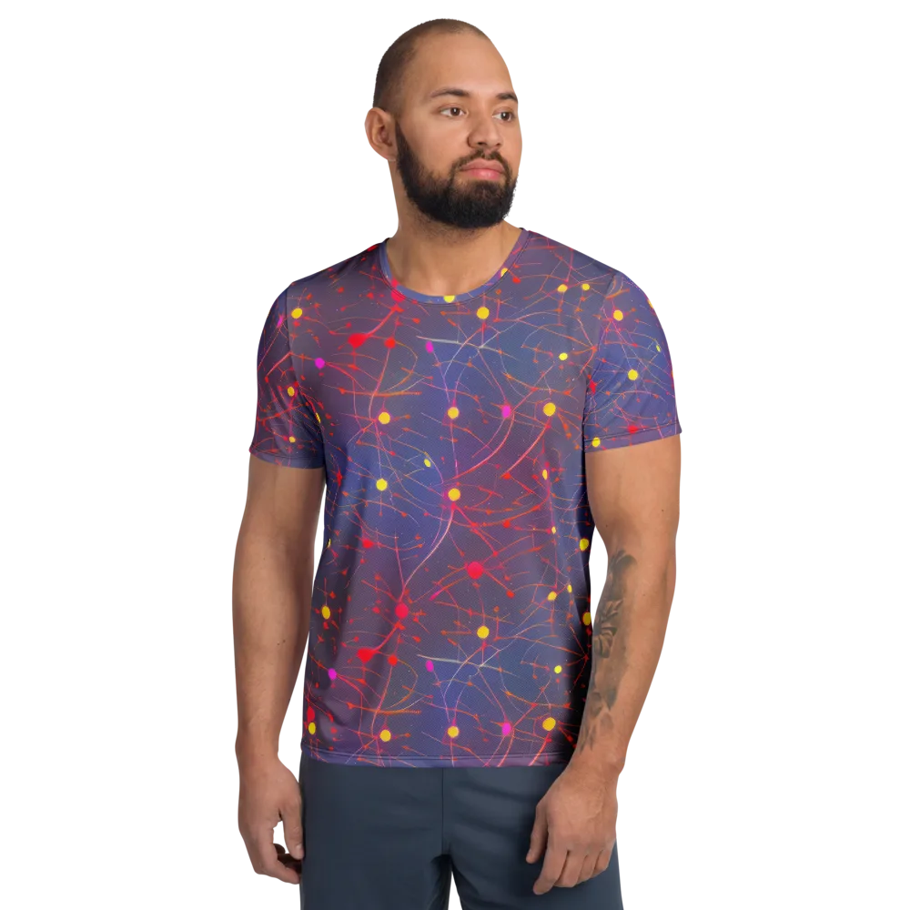 Neon Synapse on Men's Athletic T-Shirt — Front