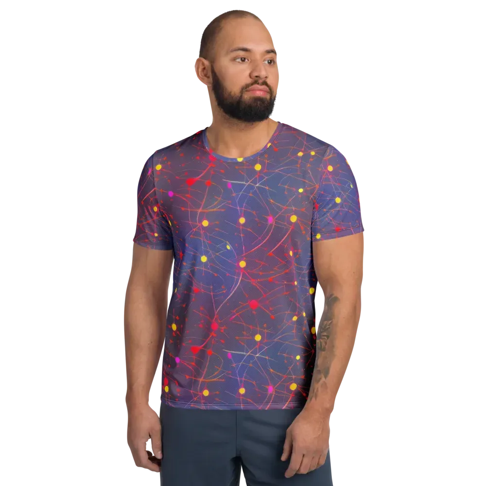 Neon Synapse on Men's Athletic T-Shirt — Front