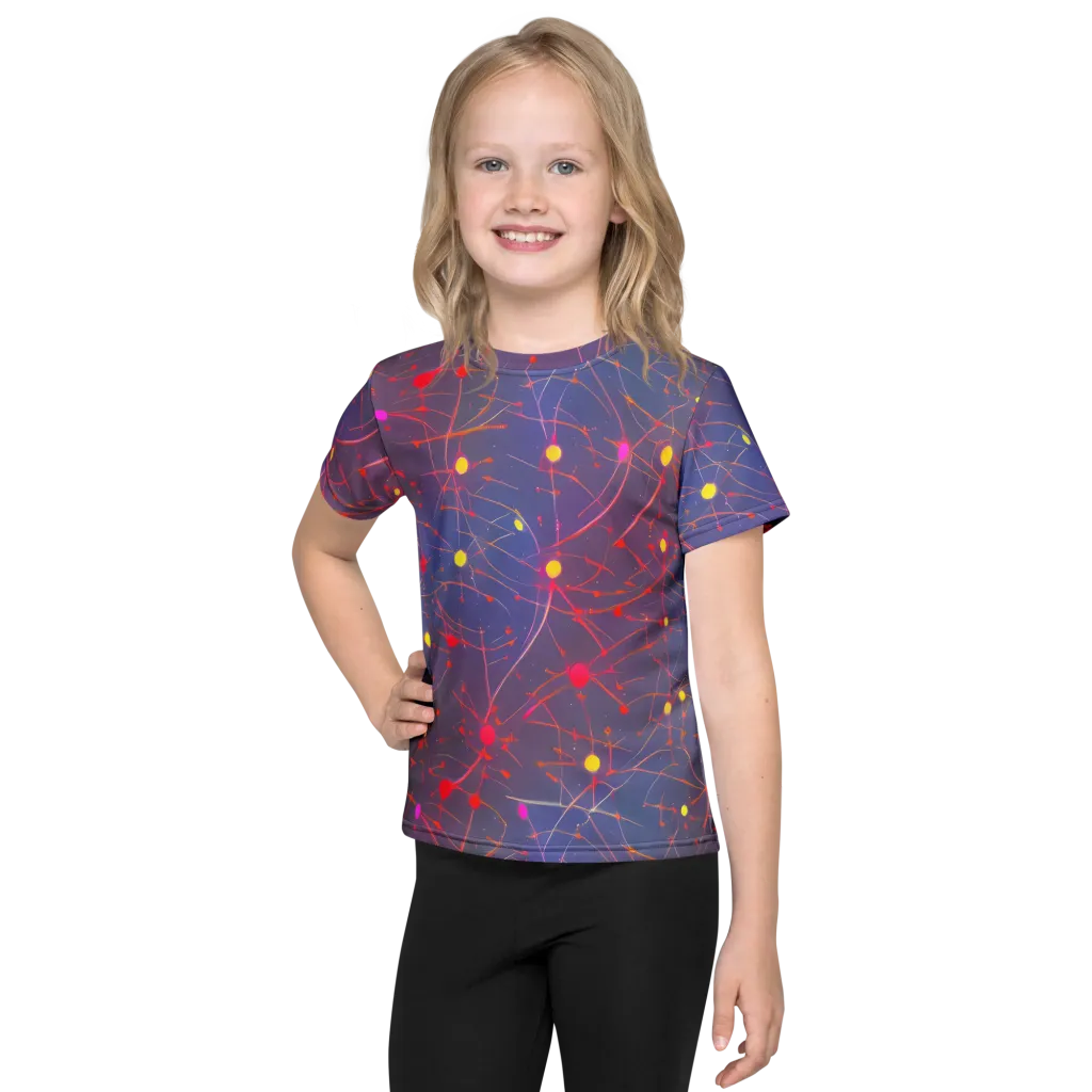 Neon Synapse on Kids Crew Neck T-Shirt — Front