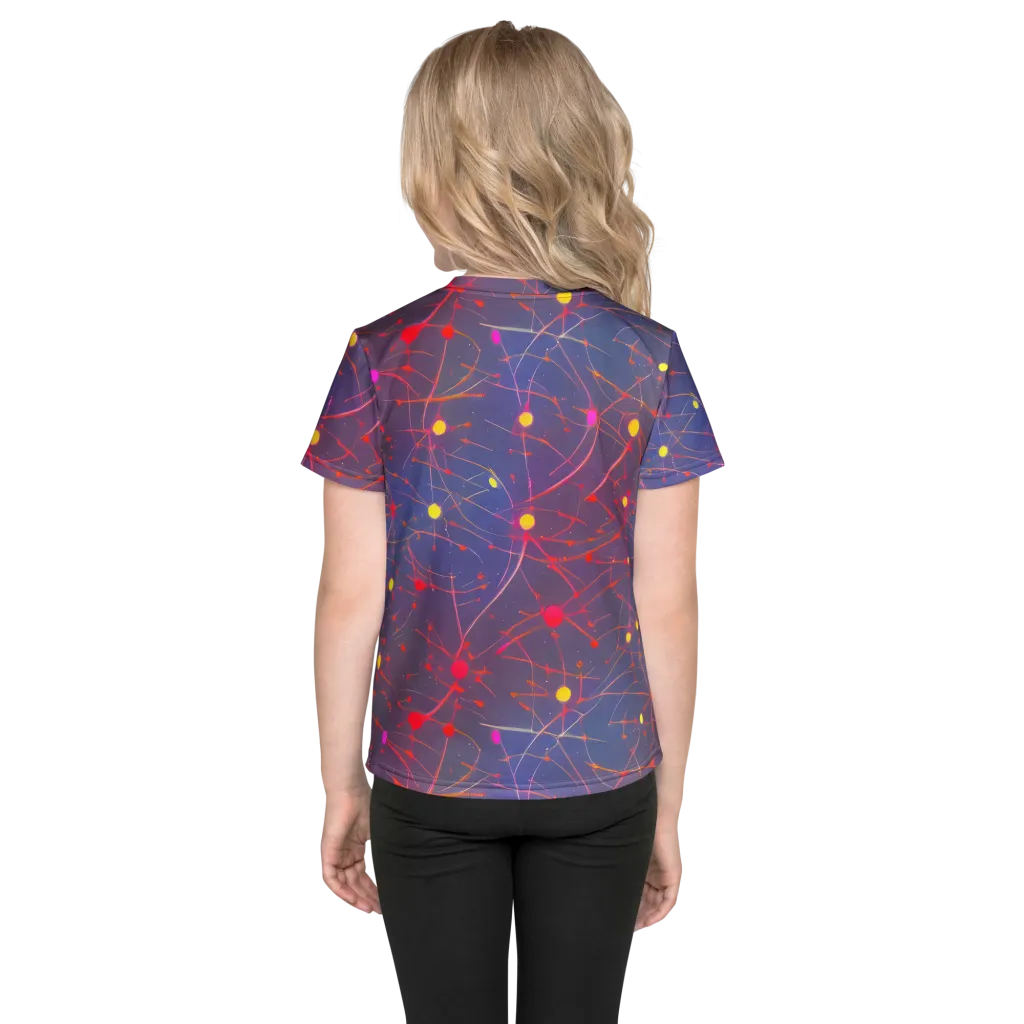 Neon Synapse on Kids Crew Neck T-Shirt — Back