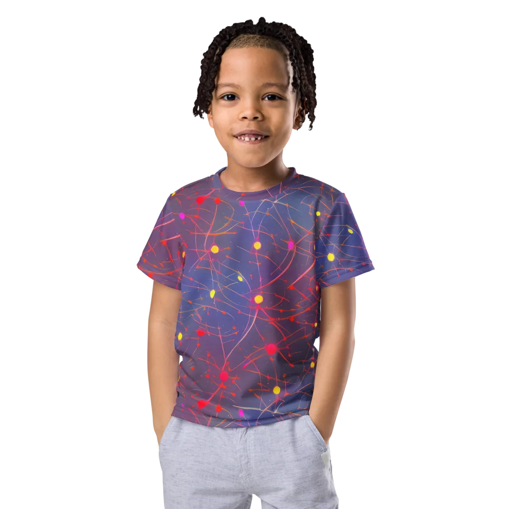 Neon Synapse on Kids Crew Neck T-Shirt — Front