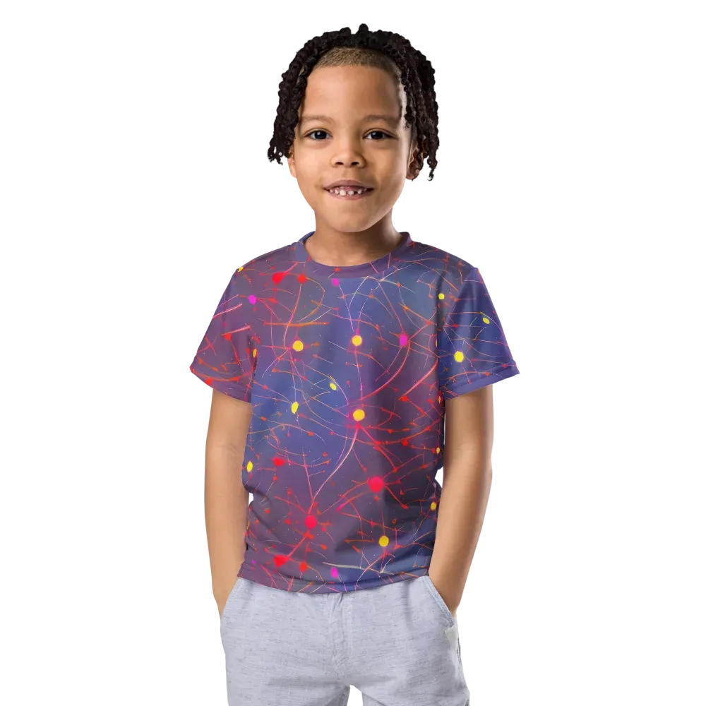 Neon Synapse on Kids Crew Neck T-Shirt — Front